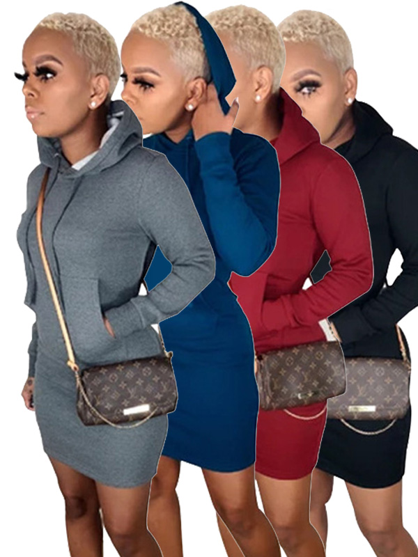 Women Long Sleeve Winter Sport Mini Dress