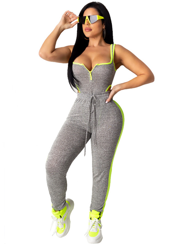 Women Sleeveless Sport Jumpsuit