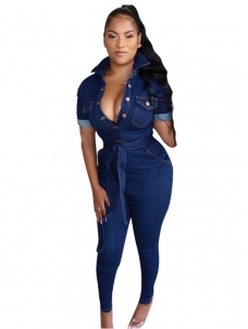 Women Denim Jeans Blue Jumpsuit