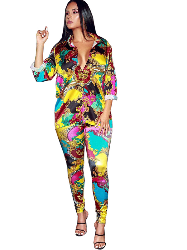 Colorful Women Long Sleeve Suits