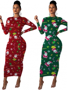 Women Long Sleeve Midi Dress