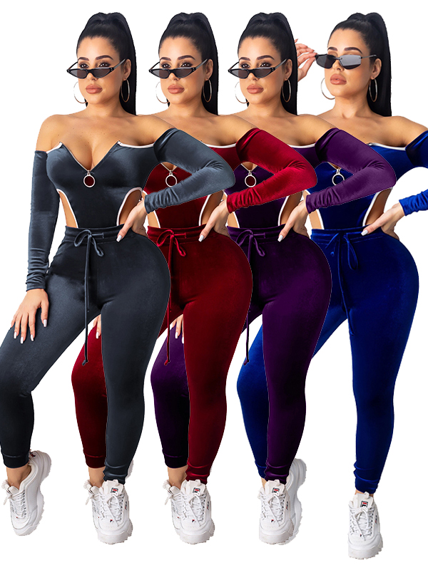 Women Off Shoulder Jumpsuit