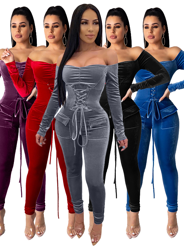 Women Off Shoulder Jumpsuit