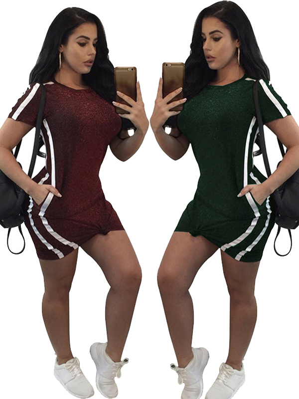 Women Sport Short Sleeve Mini Dress