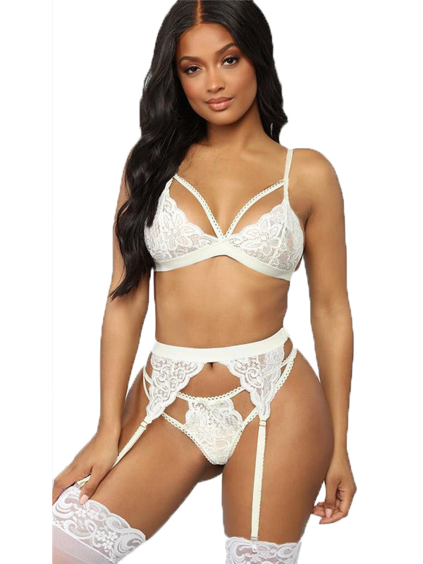 White Women Sexy Bra Set