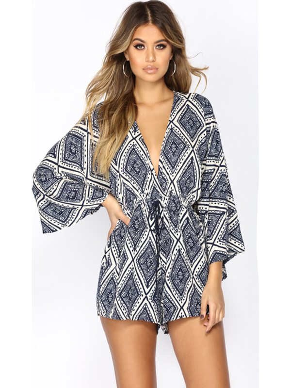 Women Sexy Deep V Neck Romper