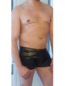 Sexy Men Vinyl Underwear With Zipper