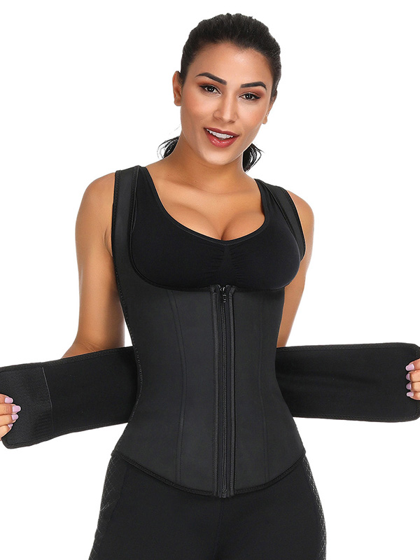 9 Steel Bones Latex Vest Shaper