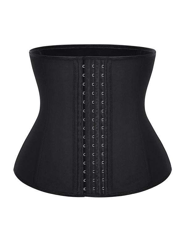 Black 9 Steel Boned Latex Waist Trainer