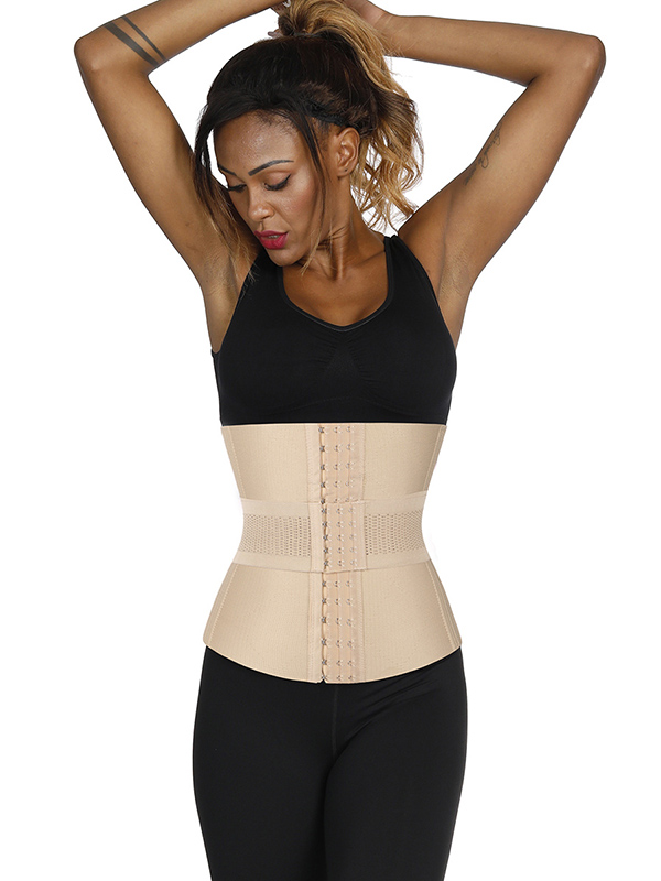 Khaki 16 Steel Boned Waist Trainer 