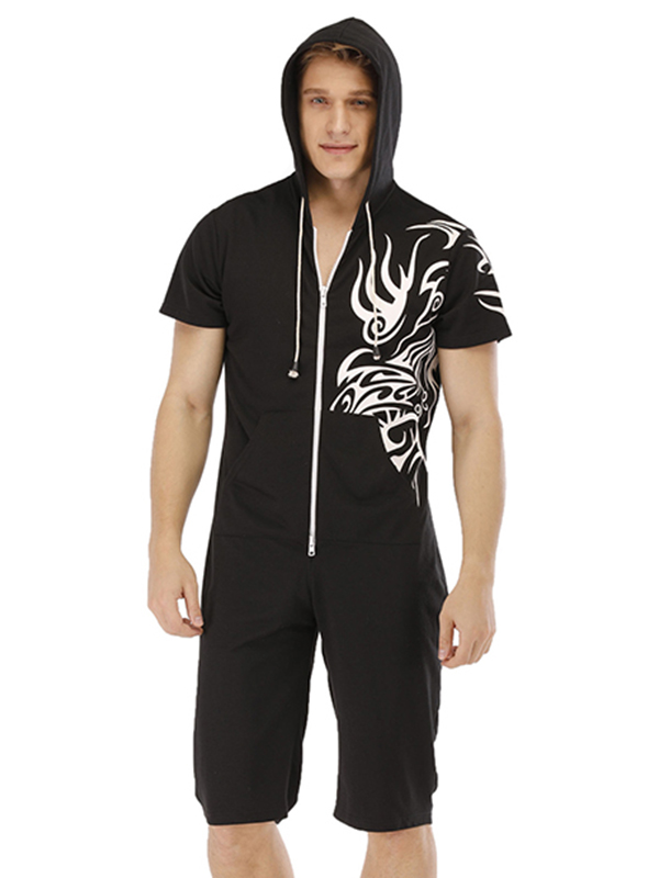 Men Zipper Fashion Jumpsuit
