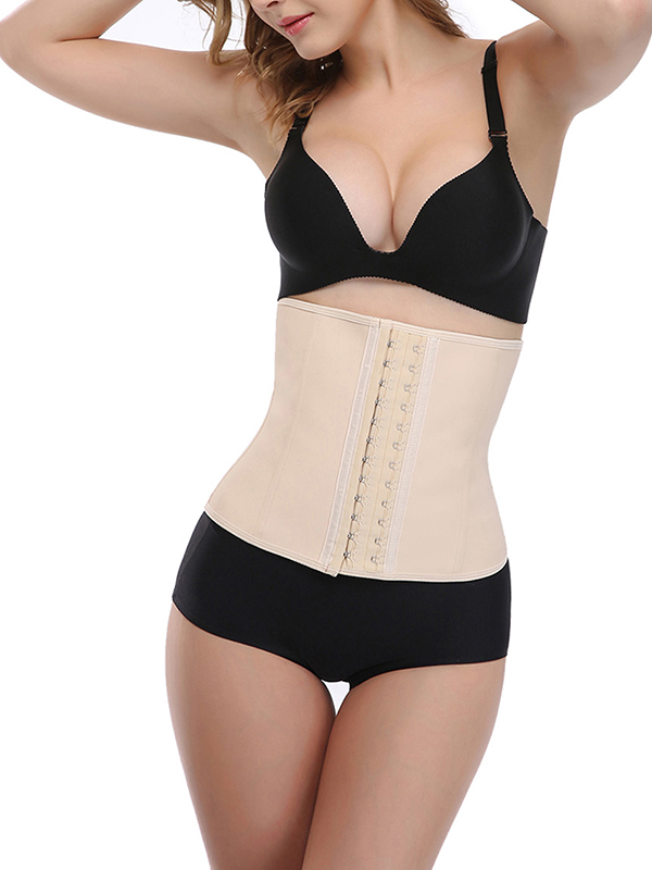 White Latex 9 Steel Bone Waist Trainer