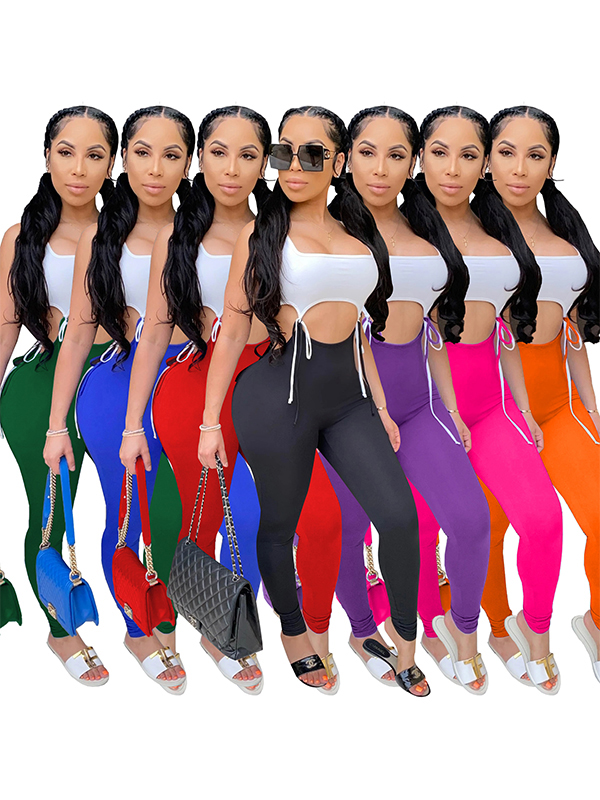 Women Sexy Short Sleeve Jumpsuit