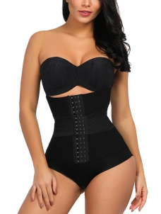 Black 16 Steel Boned Waist Trainer