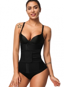 Black Latex 7 Steel Boned Waist Trainer