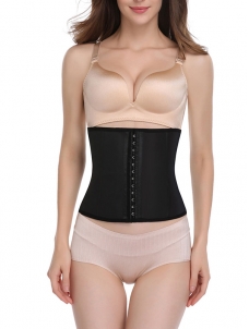 Black Latex 9 Steel Bone Waist Trainer