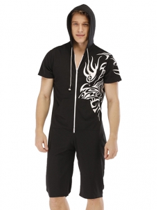 Men Zipper Fashion Jumpsuit