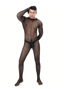 Sexy Men Transparent Lingerie Jumpsuit