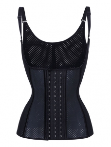 Black U Shape Neck Latex Waist Trainer