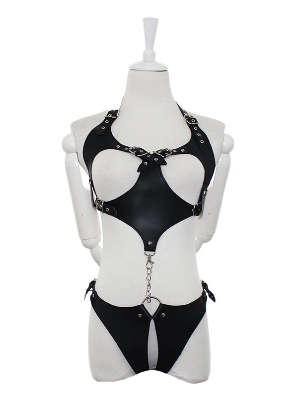 Leather Stripper Body Harness Corset Restraint