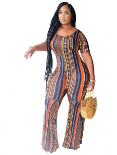 Women Short Sleeve Jumpsuit