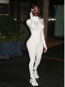 Women Lucky Label Long Sleeve Jumpsuit