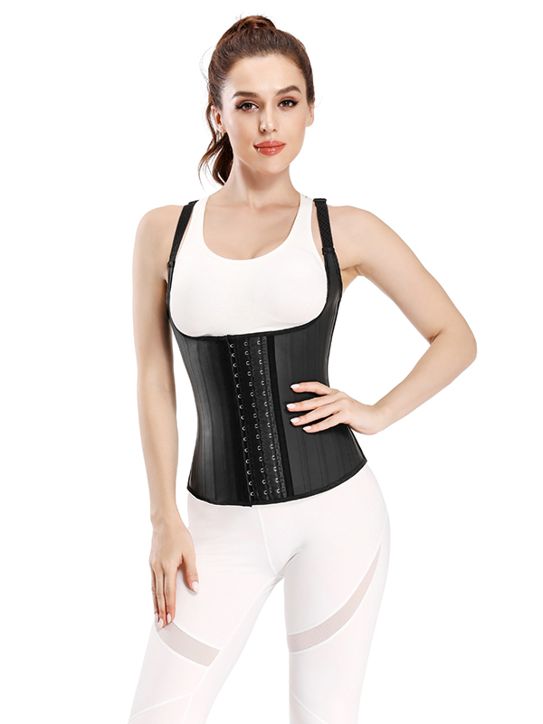 Black Strapped Hook Eyes Postpartum Body Shaper