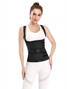 Black Strapped Hook Eyes Postpartum Body Shaper