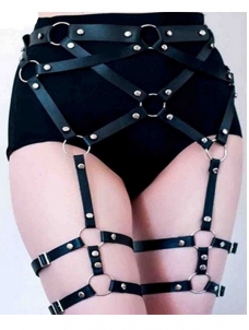 Pu Leather Harness Belt Set