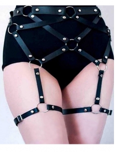 Pu Leather Harness Belt Set