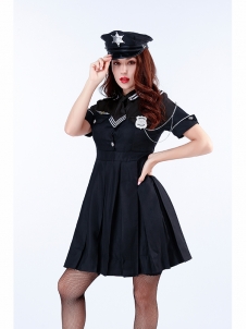 Women Cop Halloween Costume (including fancy dress, hat)