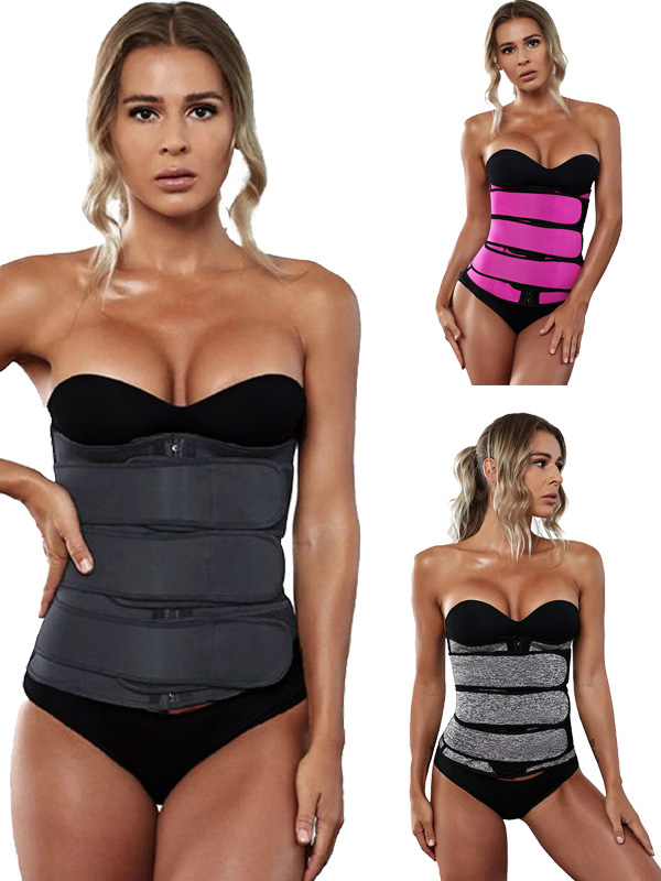 Sticker Latex Three-Belt Waist Trainer