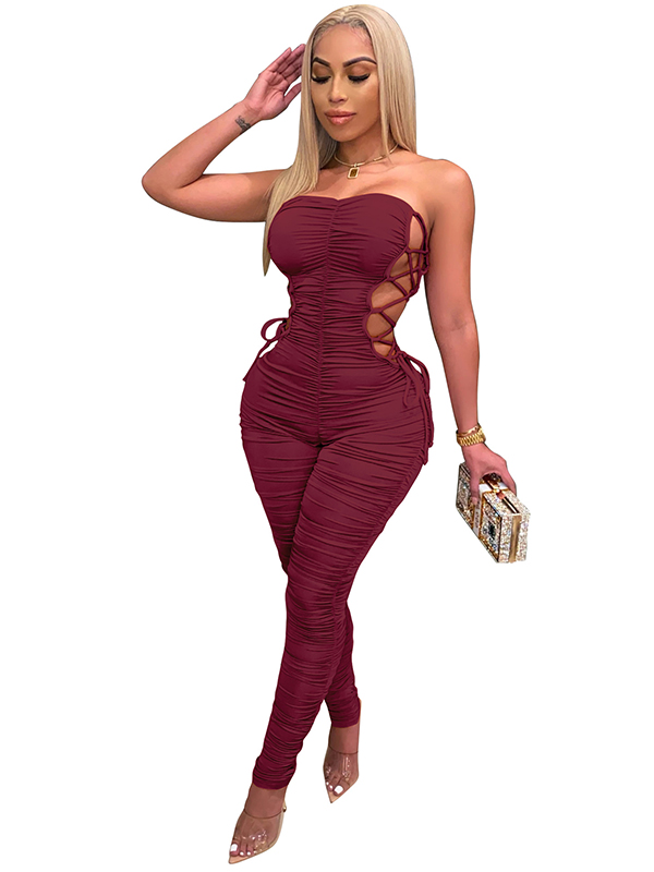 Women Off Shoulder Summer Jumpsuit