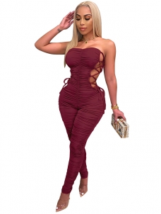 Women Off Shoulder Summer Jumpsuit