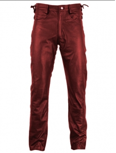 Men Faux Leather Punk Trousers