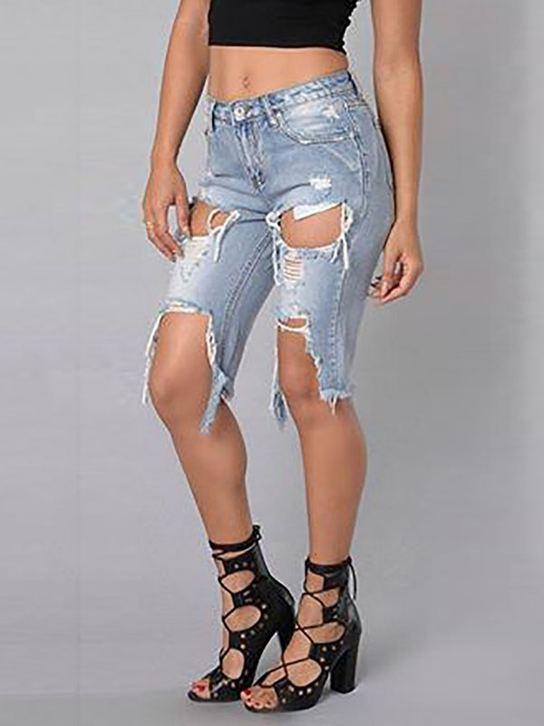 Women Fashion Short Denim Trousers