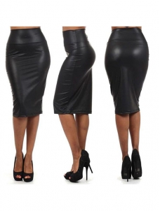 Fashion Black Bodycon Sheath Skirts