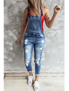 Women Fashion Denim Jumpsuit