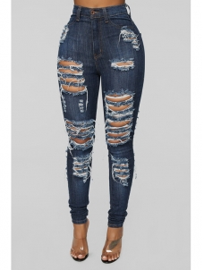 Women Fashion Long Denim Trousers