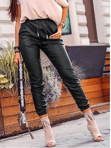 Women High Waist Vinyl Long Pant