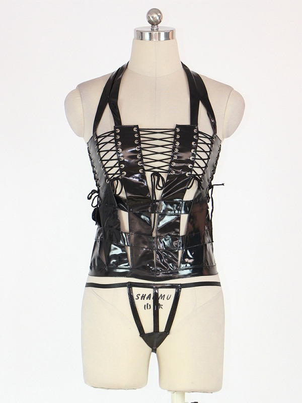 Lace-up Vinyl Corset