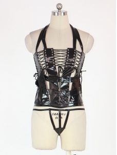 Lace-up Vinyl Corset