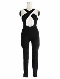 Sexy Black Onesies Bodycon Jumpsuits