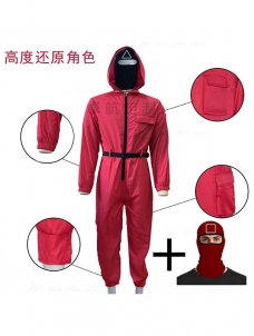 Squid Game Costume Jumpsuit With Mask  (including jumpsuit)