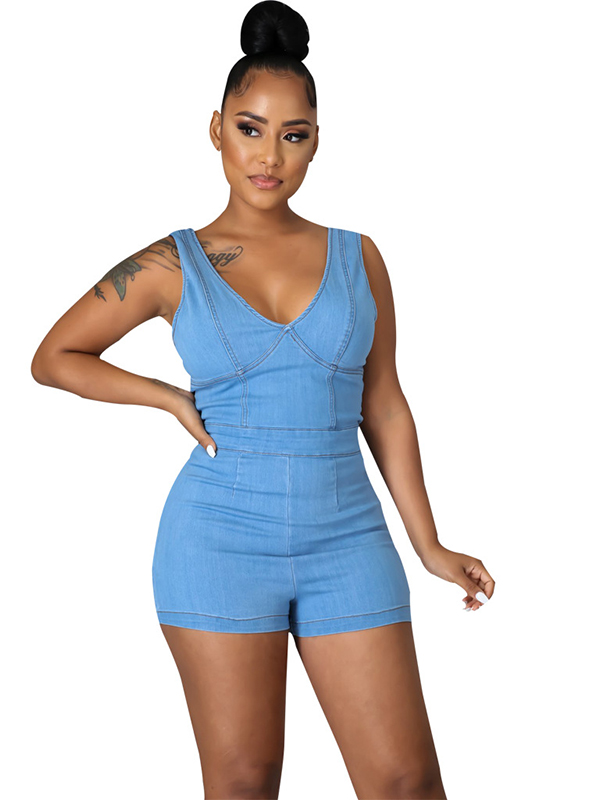 Women Jeans Short Romper