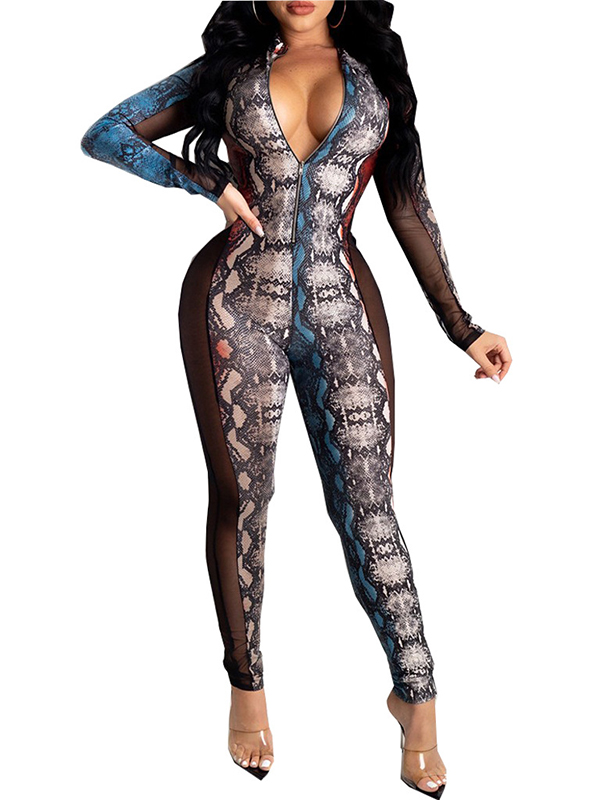 Women Sexy Long Sleeve Jumpsuit