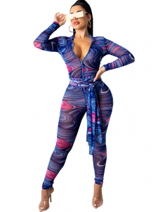 Women Zipper Sexy Jumpsuit