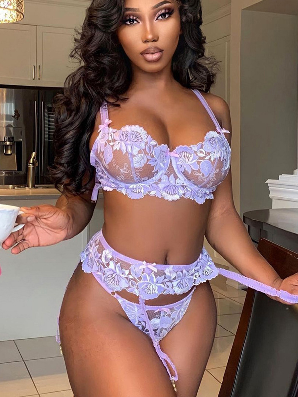 Women Lace Bra Sexy Lingerie Set