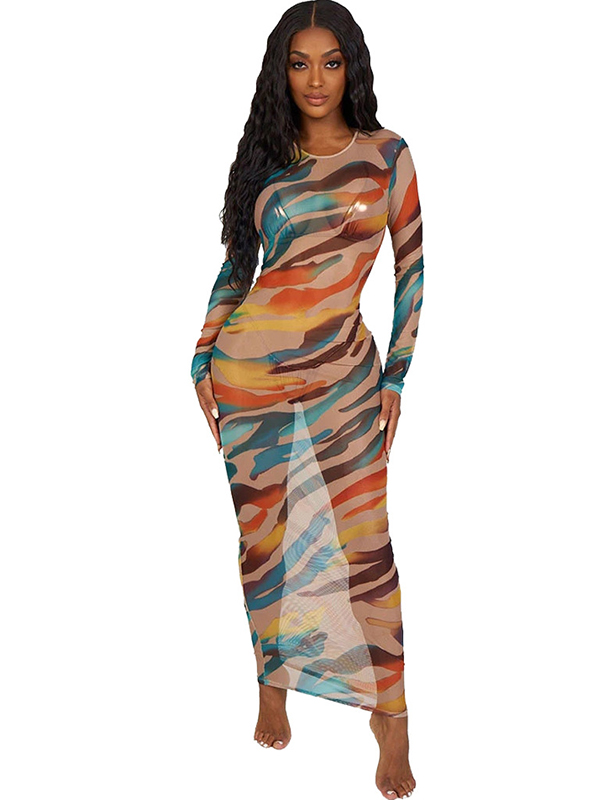 Women Long Sleeve Maxi Dress