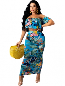 Women Summer Off Shoulder Maxi Beach Dress